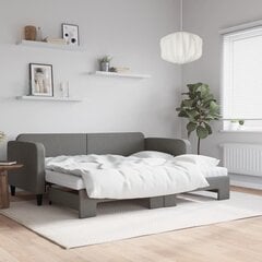 Sofa-lova vidaXL, 90x190 cm, pilka kaina ir informacija | Lovos | pigu.lt