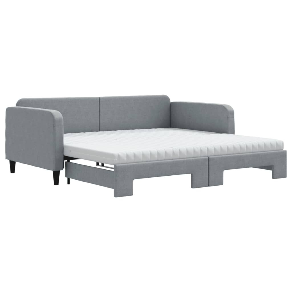 Sofa-lova vidaXL, 100x200 cm, pilka kaina ir informacija | Lovos | pigu.lt