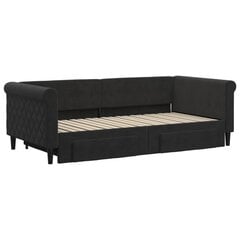 Sofa-lova vidaXL, 90x190 cm, juoda kaina ir informacija | Lovos | pigu.lt
