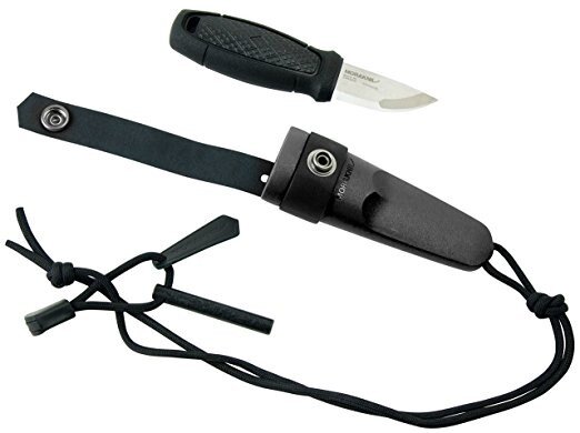 Morakniv® Eldris peilis ant kaklo, juodas, "Fire Starter" rinkinys kaina ir informacija | Mechaniniai įrankiai | pigu.lt