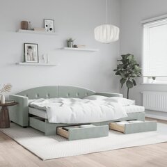 Sofa-lova vidaXL, 90x200 cm, pilka kaina ir informacija | Lovos | pigu.lt