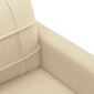 3-jų dalių sofos komplektas su pagalvėlėmis vidaXL, smėlio spalvos kaina ir informacija | Sofos | pigu.lt