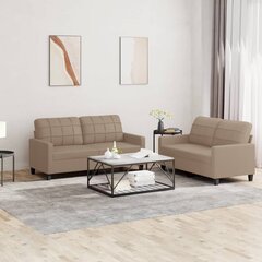 2-ių dalių sofos komplektas vidaXL, rudas цена и информация | Диваны | pigu.lt