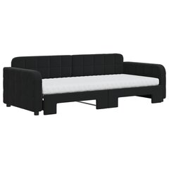 Sofa-lova vidaXL, 90x200 cm, juoda kaina ir informacija | Lovos | pigu.lt