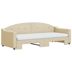 Sofa-lova vidaXL, 80x200 cm, smėlio spalvos kaina ir informacija | Lovos | pigu.lt