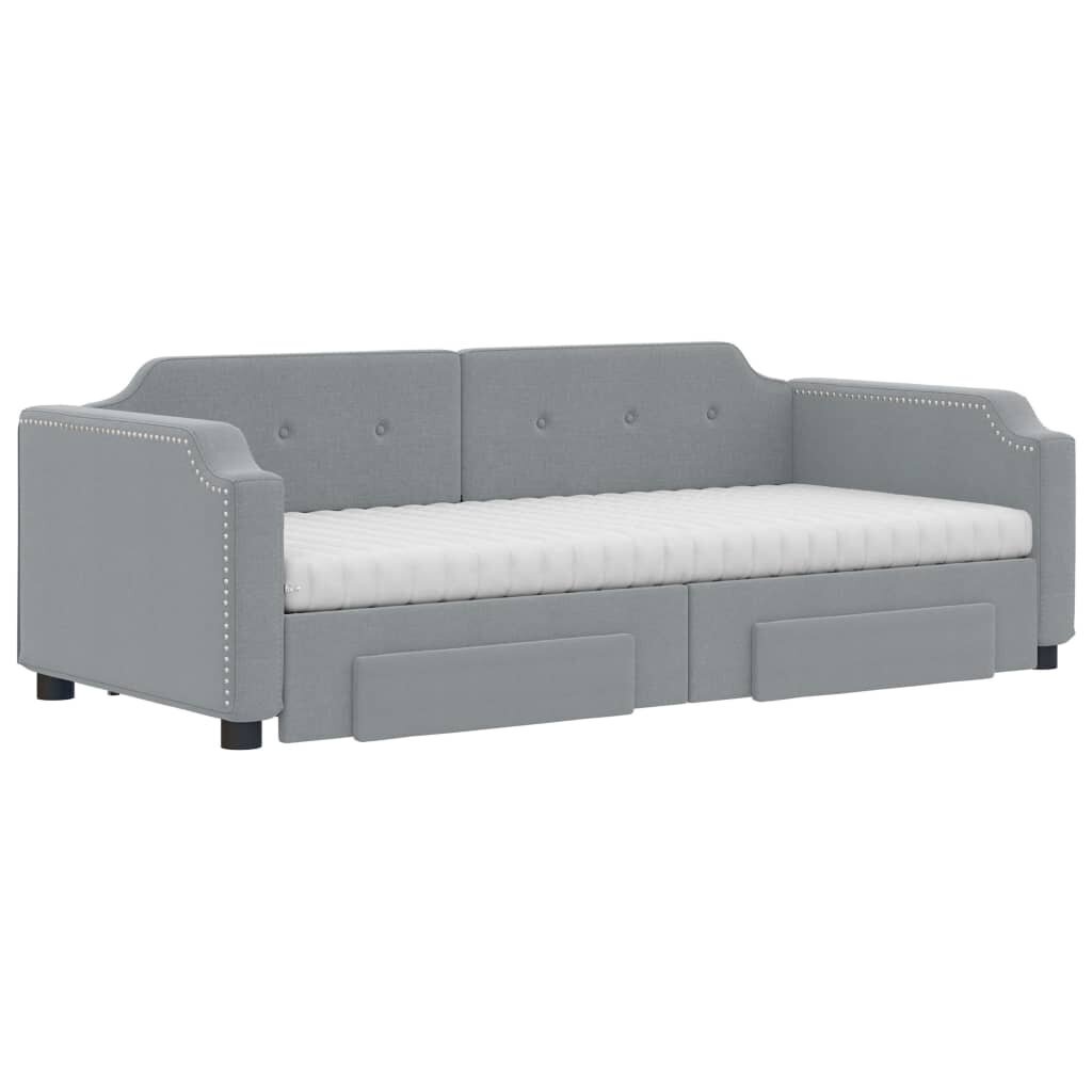 Sofa-lova vidaXL, 90x200 cm, pilka kaina ir informacija | Lovos | pigu.lt