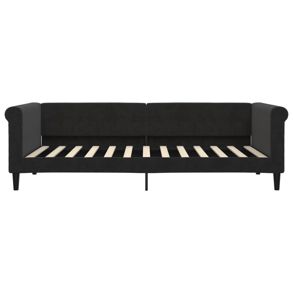 Sofa-lova vidaXL, 90x200 cm, juoda kaina ir informacija | Lovos | pigu.lt