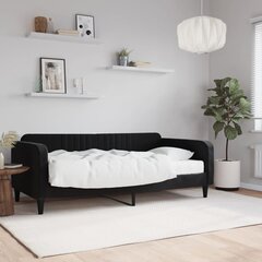 Sofa-lova vidaXL, 90x190 cm, juoda kaina ir informacija | Lovos | pigu.lt