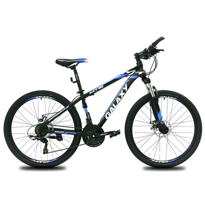 Kalnų dviratis Galaxy MTB 19 / 27.5", juodas/žalias kaina ir informacija | Dviračiai | pigu.lt