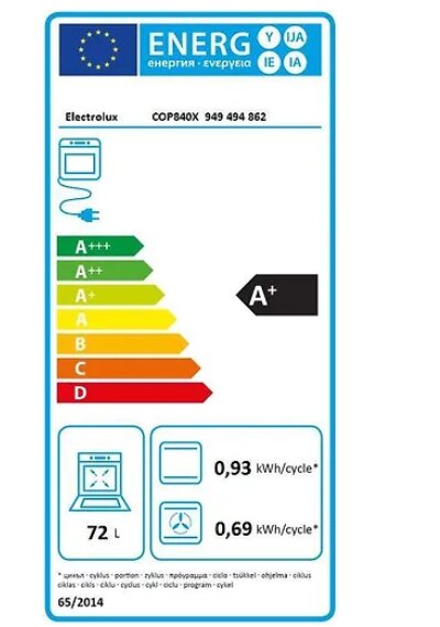 Electrolux COP840X kaina ir informacija | Orkaitės | pigu.lt