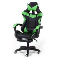 Žaidimų kėdė, juoda/žalia kaina ir informacija | Biuro kėdės | pigu.lt