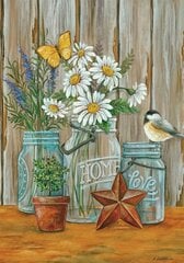 Deimantinė mozaika Vaza su gėlėmis, 40x50 cm kaina ir informacija | Deimantinės mozaikos | pigu.lt
