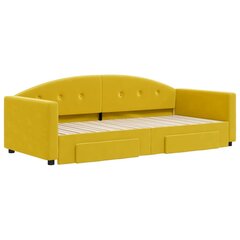 Sofa-lova vidaXL, 90x200 cm, geltona kaina ir informacija | Lovos | pigu.lt