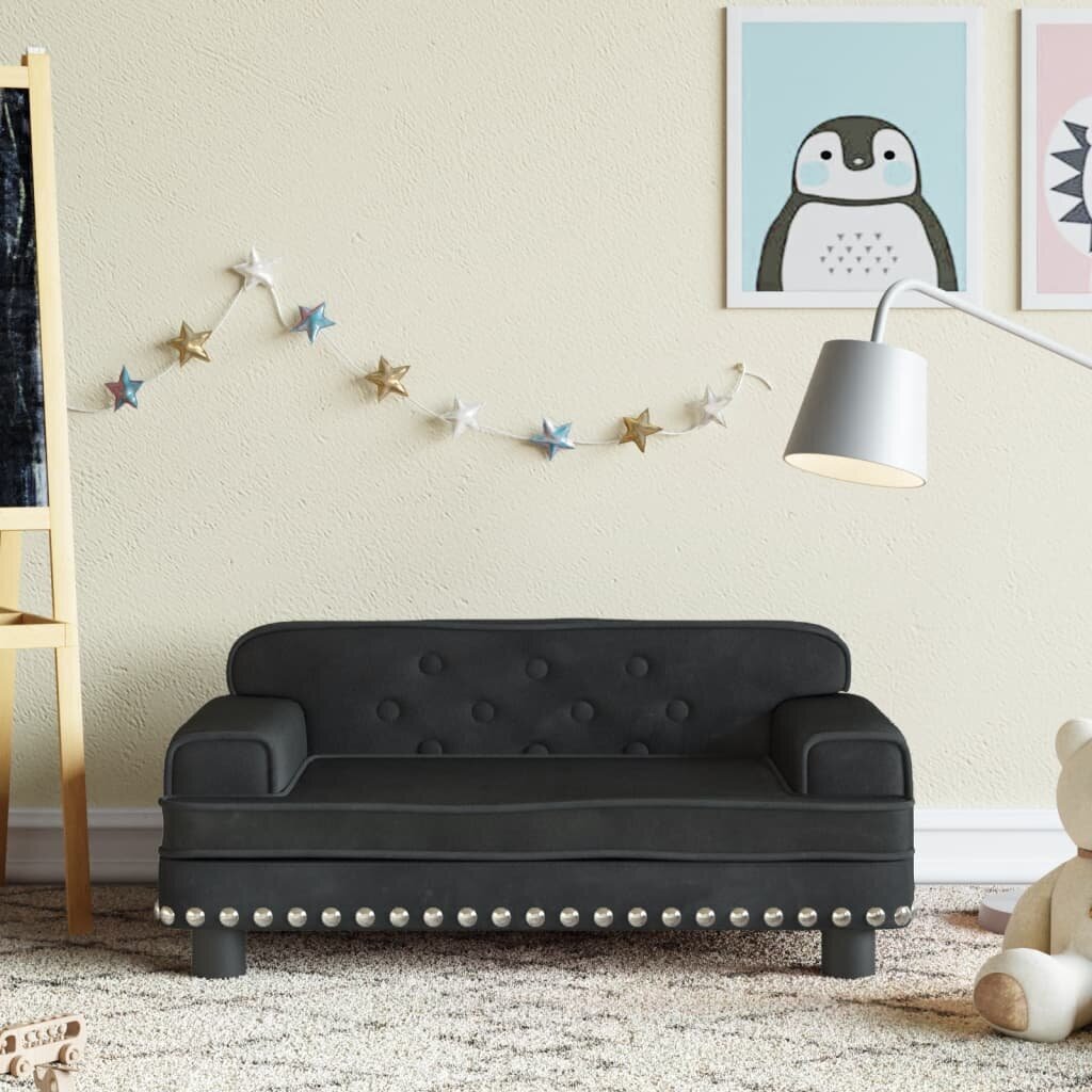 Vaikiška sofa vidaXL, juoda kaina ir informacija | Vaikiški sėdmaišiai, foteliai, pufai | pigu.lt