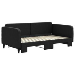 Sofa-lova vidaXL, 90x190 cm, juoda kaina ir informacija | Lovos | pigu.lt