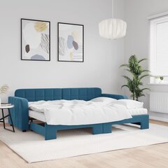 Sofa-lova vidaXL, 80x200 cm, mėlyna kaina ir informacija | Lovos | pigu.lt