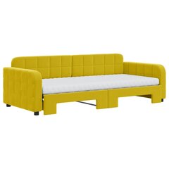 Sofa-lova vidaXL, 90x200 cm, geltona kaina ir informacija | Lovos | pigu.lt