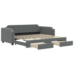 Sofa-lova vidaXL, 80x200 cm, pilka kaina ir informacija | Lovos | pigu.lt