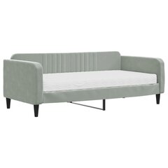 Sofa-lova vidaXL, 90x190 cm, pilka kaina ir informacija | Lovos | pigu.lt