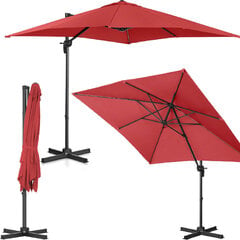 Sodo skėtis Uniprodo 2SQ250BO, raudonas kaina ir informacija | Skėčiai, markizės, stovai | pigu.lt