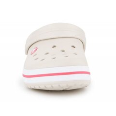 Šlepetės moterims Crocs Crocband Stucco W 11016, baltos цена и информация | Женские тапочки | pigu.lt