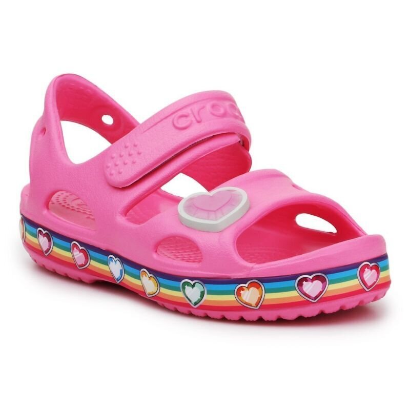 Basutės vaikams Crocs Fun Lab Rainbow Sandal Jr 206795669 SW6562298432, rožinės цена и информация | Basutės vaikams | pigu.lt