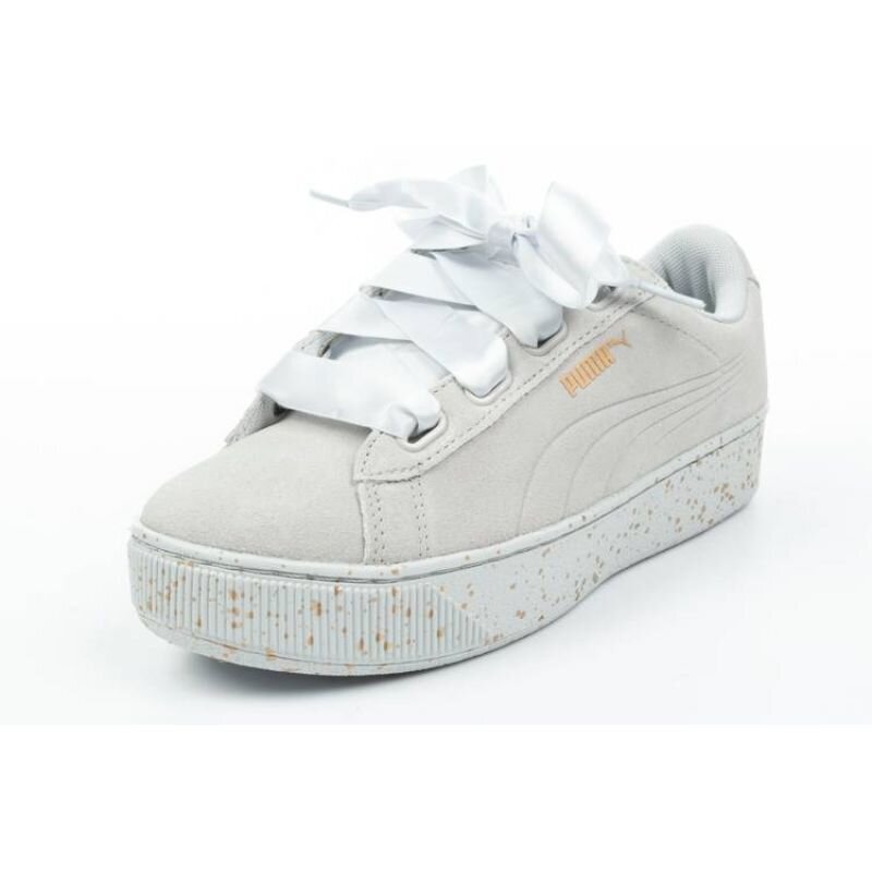 Sportiniai batai moterims Puma Vikky Platform Ribbon W 366815 02, balti kaina ir informacija | Sportiniai bateliai, kedai moterims | pigu.lt