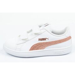 Puma sportiniai batai mergaitėms Smash 375863 02 SW737265.1275, balti цена и информация | Детская спортивная обувь | pigu.lt
