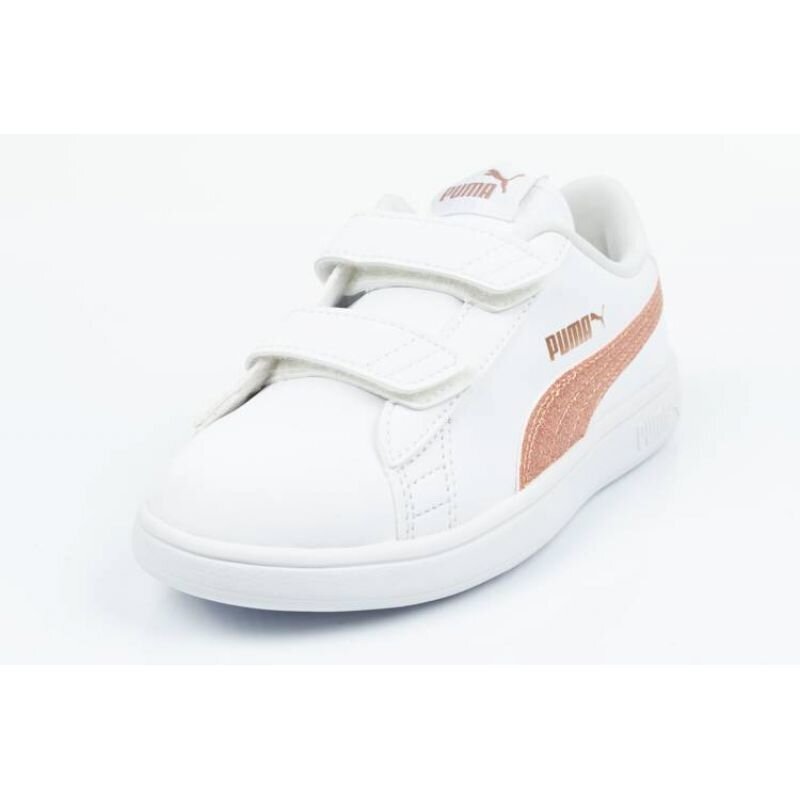 Puma sportiniai batai mergaitėms Smash 375863 02 SW737265.1275, balti kaina ir informacija | Sportiniai batai vaikams | pigu.lt