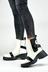 Белые ботинки на шнуровке цена и информация | Женские сапоги | pigu.lt