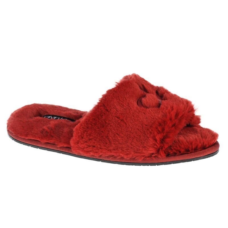 Calvin Klein šlepetės moterims Slipper Sandal Fur W HW0HW00634, raudonos kaina ir informacija | Šlepetės moterims | pigu.lt