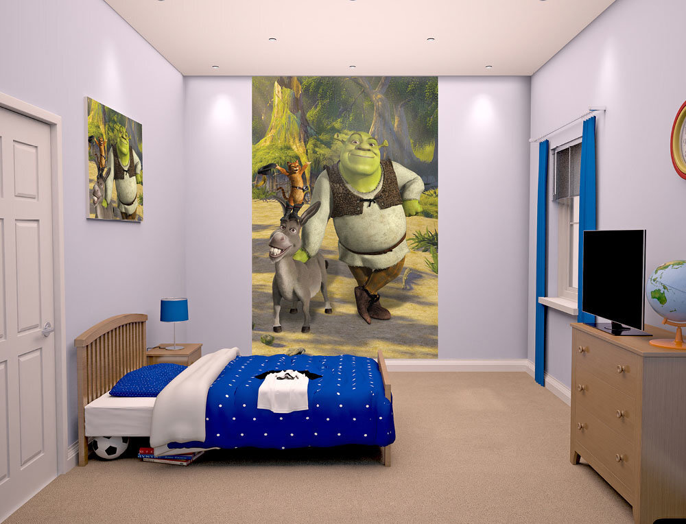 Vaikiški tapetai - plakatas Shrek kaina ir informacija | Vaikiški fototapetai | pigu.lt