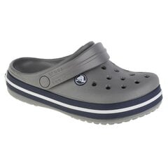 Šlepetės vaikams Crocs Crocband Clog K SW8073301301, pilkos kaina ir informacija | Šlepetės, kambario avalynė vaikams | pigu.lt