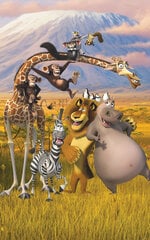 Vaikiški tapetai - plakatas Madagascar kaina ir informacija | Vaikiški fototapetai | pigu.lt