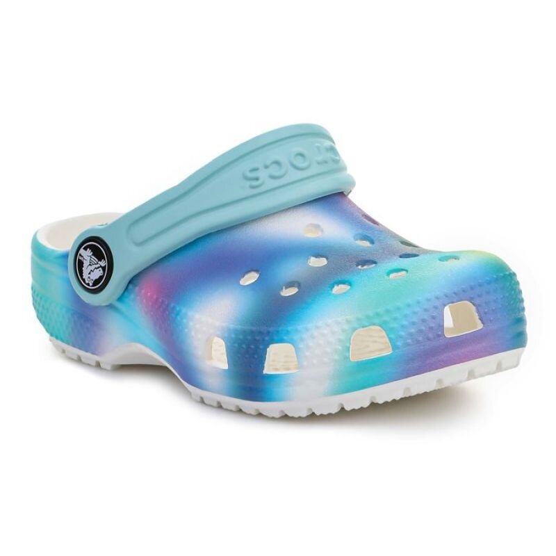 Šlepetės vaikams Crocs Classic Solarized Kids Clog T SW8211388441, mėlynos kaina ir informacija | Šlepetės, kambario avalynė vaikams | pigu.lt