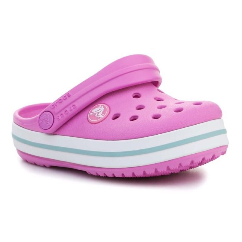 Šlepetės vaikams Crocs Crocband Kids Clog T SW8211418432, rožinės цена и информация | Šlepetės, kambario avalynė vaikams | pigu.lt