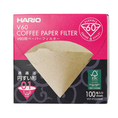 Hario - Фильтры из коричневой бумаги Misarashi - V60-01 - 100 шт. цена и информация | Кухонная утварь | pigu.lt