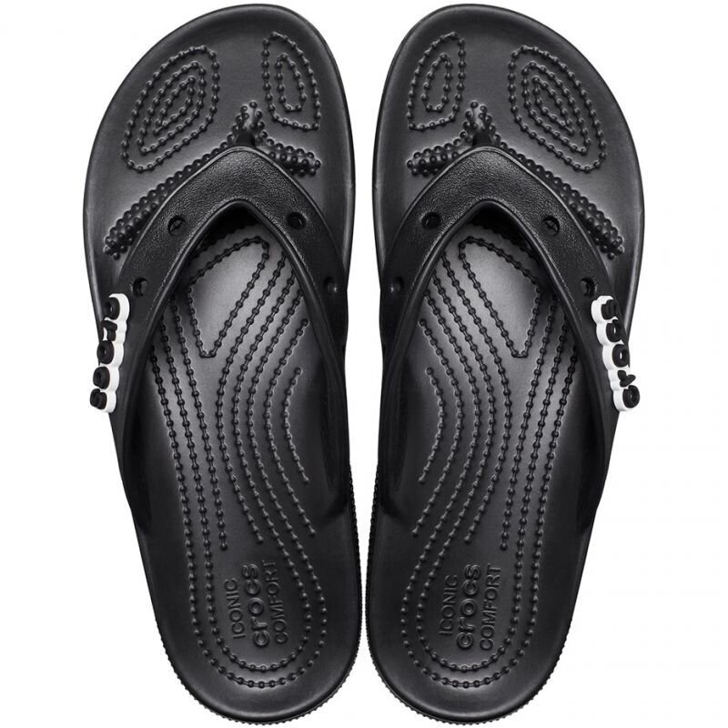 Šlepetės vyrams Crocs Classic Flip 207713 001 SW8235518205, juodos kaina ir informacija | Vyriškos šlepetės, basutės | pigu.lt