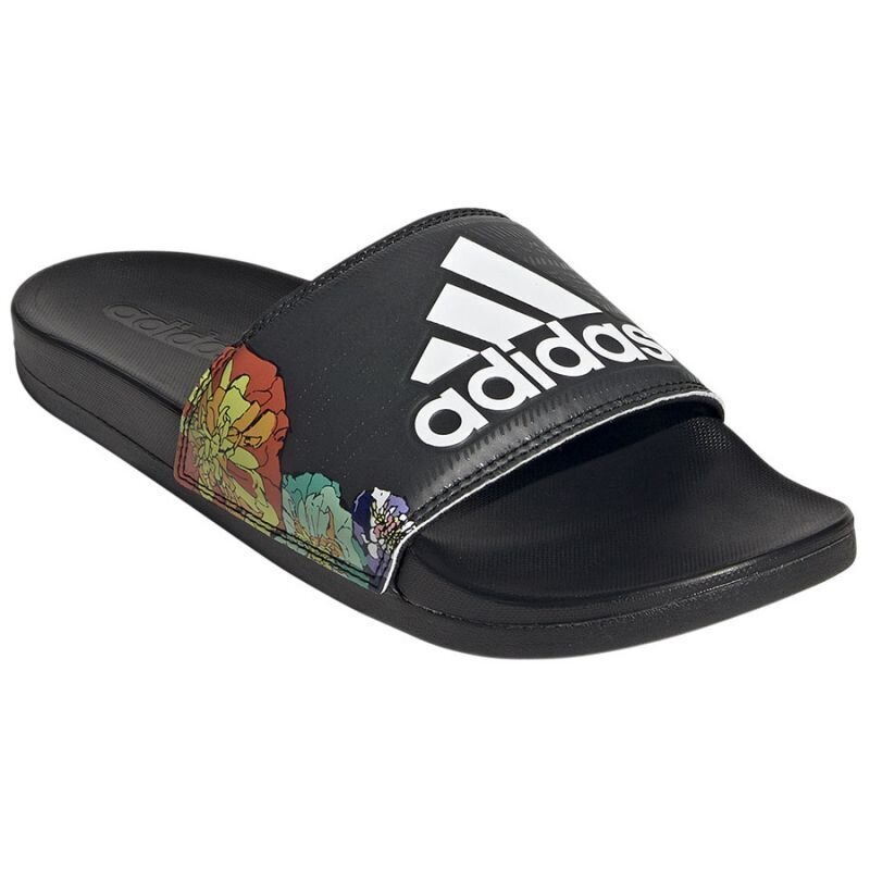 Šlepetės moterims Adidas Adilette Comfort W GW1049, juodos kaina ir informacija | Šlepetės moterims | pigu.lt