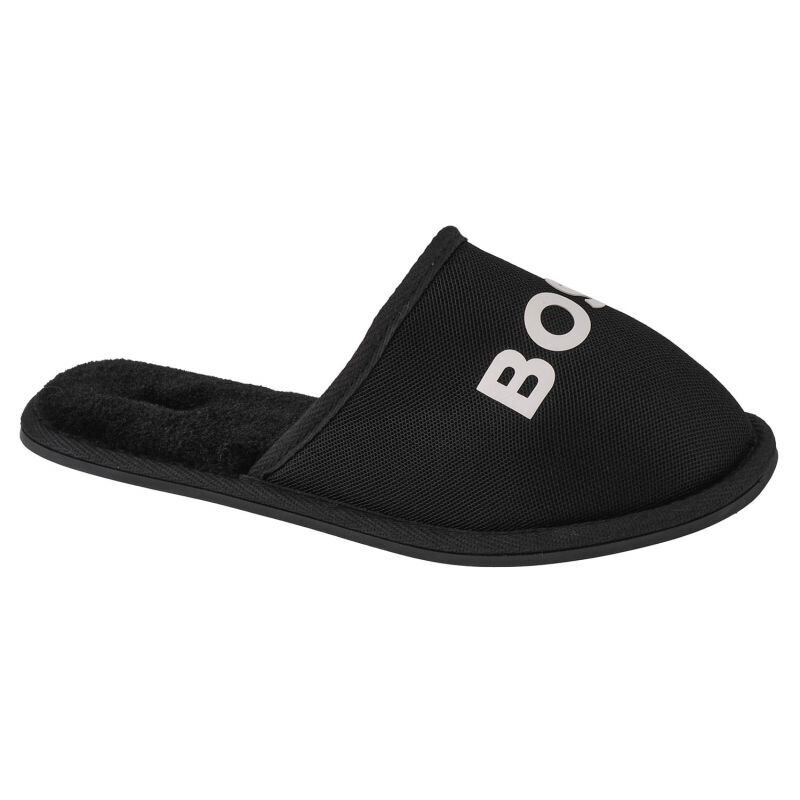 Šlepetės vaikams Boss Logo Slippers SW8458822677, juodos kaina ir informacija | Šlepetės, kambario avalynė vaikams | pigu.lt