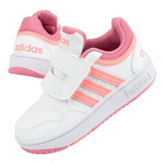 Adidas sportiniai batai mergaitėms Hoops 3.0 SW878047.1275, balti цена и информация | Детская спортивная обувь | pigu.lt