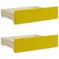 2-jų stalčių po lova komplektas vidaXL, geltonas kaina ir informacija | Stalčiai, patalynės dėžės | pigu.lt