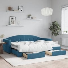 Sofa-lova vidaXL, 80x200 cm, mėlyna kaina ir informacija | Lovos | pigu.lt