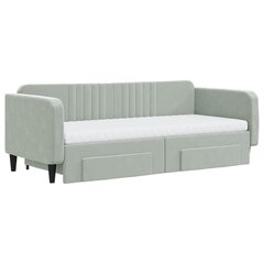 Sofa-lova vidaXL, 90x200 cm, pilka kaina ir informacija | Lovos | pigu.lt