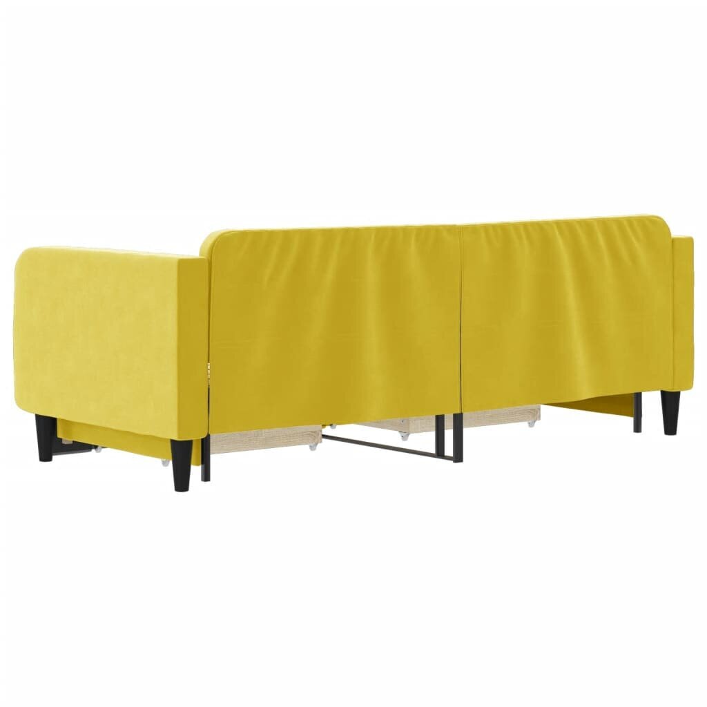 Sofa-lova vidaXL, 90x200 cm, geltona kaina ir informacija | Lovos | pigu.lt