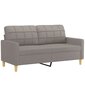 2-jų dalių sofos komplektas su pagalvėlėmis vidaXL, rudas/pilkas kaina ir informacija | Sofos | pigu.lt