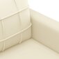 3-ių dalių sofos komplektas vidaXL, smėlio spalvos kaina ir informacija | Sofos | pigu.lt