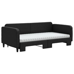 Sofa-lova vidaXL, 100x200 cm, juoda kaina ir informacija | Lovos | pigu.lt