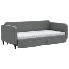 Sofa-lova vidaXL, 90x190 cm, pilka kaina ir informacija | Lovos | pigu.lt