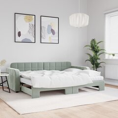 Sofa-lova vidaXL, 80x200 cm, pilka цена и информация | Кровати | pigu.lt